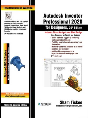 cover image of Autodesk Inventor Professional 2020 for Designers, 20th Edition